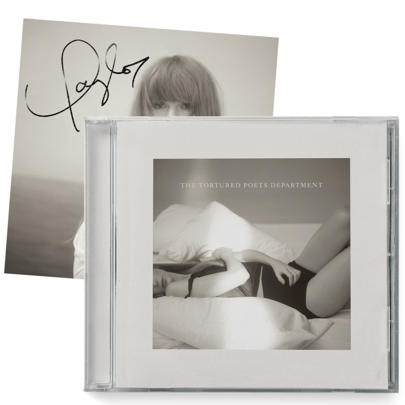 TTPD Tortured Poets Department CD with Hand Signed Photo