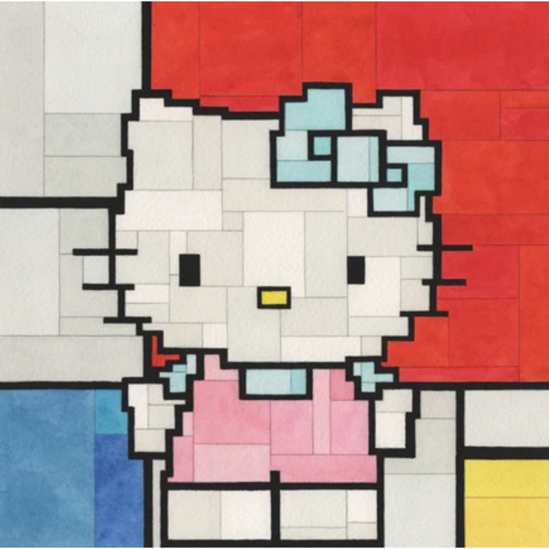 Adam Lister – HELLO MONDRIAN #1 (Pink, Hello Kitty, Sanrio)