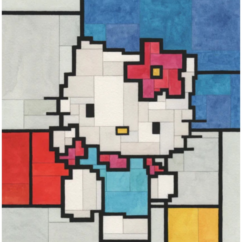 Adam Lister – HELLO MONDRIAN #2 (Blue, Hello Kitty, Sanrio)
