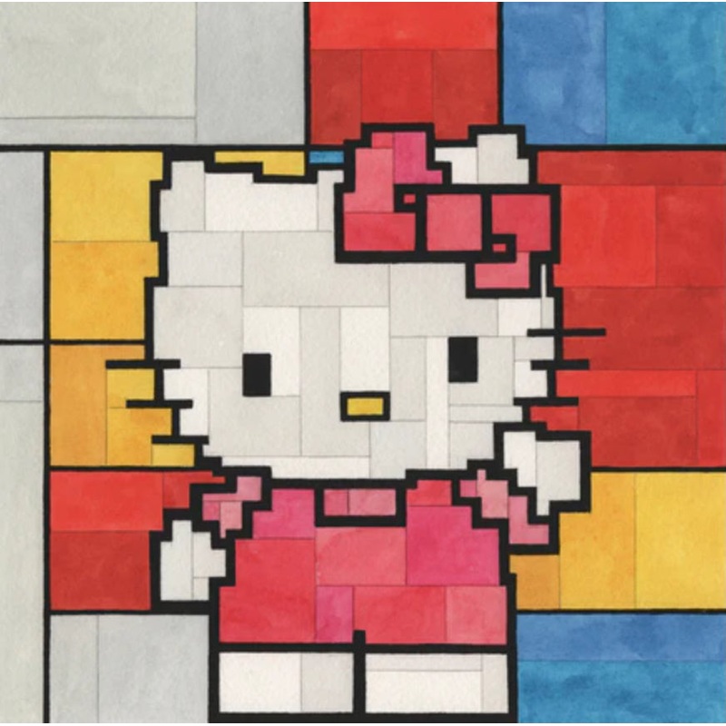 Adam Lister – HELLO MONDRIAN #2 (Red, Hello Kitty, Sanrio)