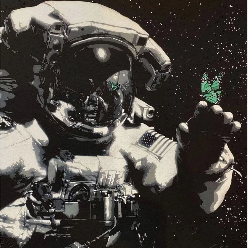Martin Whatson – Eternal Reflection (Green Butterfly, Astronaut)