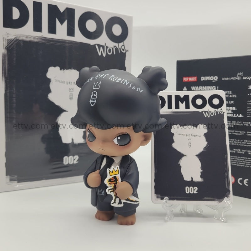 POPMART Dimoo X Jean Michel Basquiat rare SIGNED two signatures by Ayan Deng (002)#b