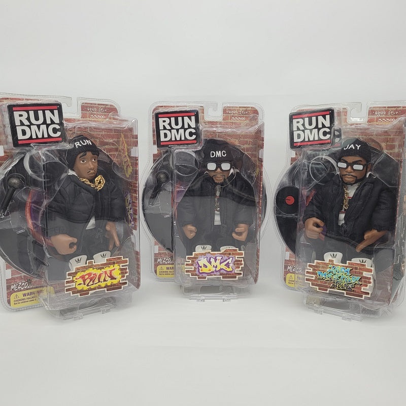 2002 Mezco Run DMC Jay RIP JMJ Black Down Jacket Japan Exclusive Set