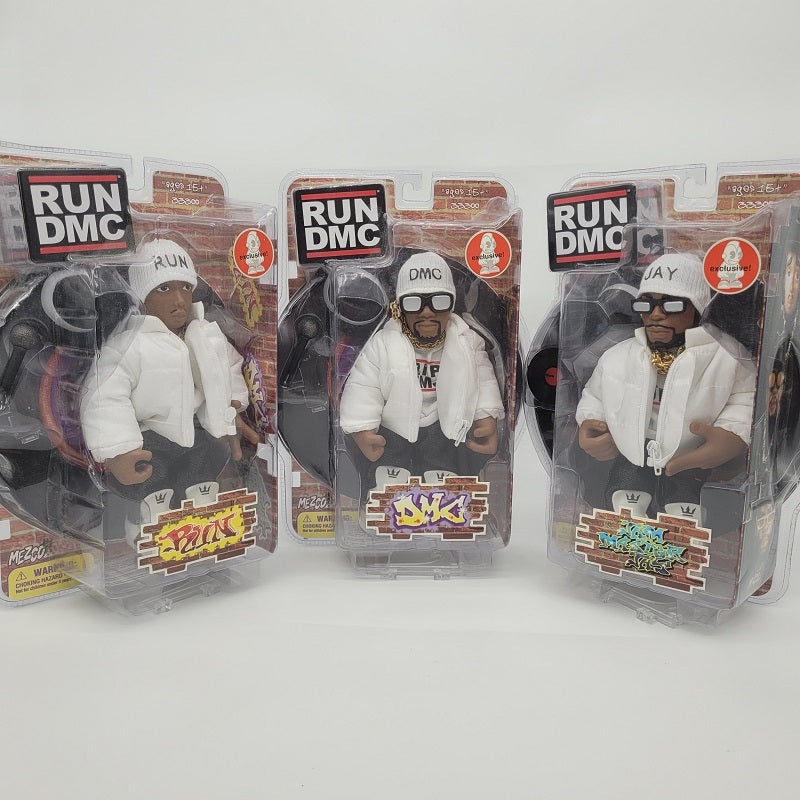 2002 Mezco Run DMC Jay RIP JMJ White Down Jacket Japan Exclusive Set