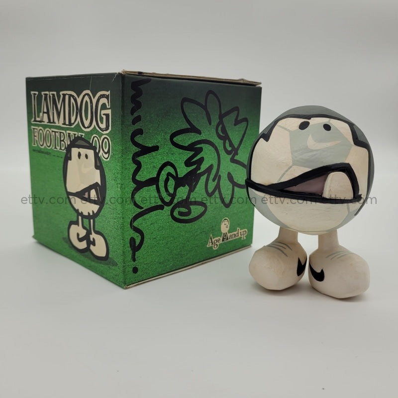 2005 Michael Lau Crazysmiles LamDog Football 09 Lamball Signed+Remarque Sketch by Michael Lau