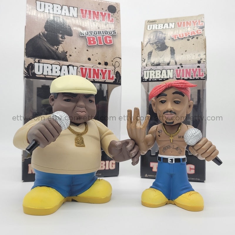 2011 Funko Pop Urban Vinyl Notorious Big and Tupac Figures (Set of 2)