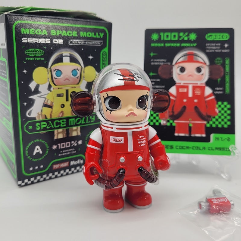 POPMART MEGA Space Molly 100% Series 2 (Coca Cola)-Hand Signed by Artist