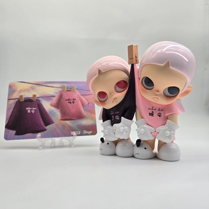 POPMART Signed Zsiga Romantic Greetings 6×6″ Large Figurine at PTS Beijing by Artist Dan