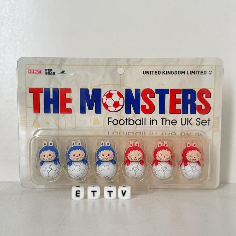 POPMART POPBEAN Labubu The Monsters Football in The UK Set (UK Exclusive) NEW