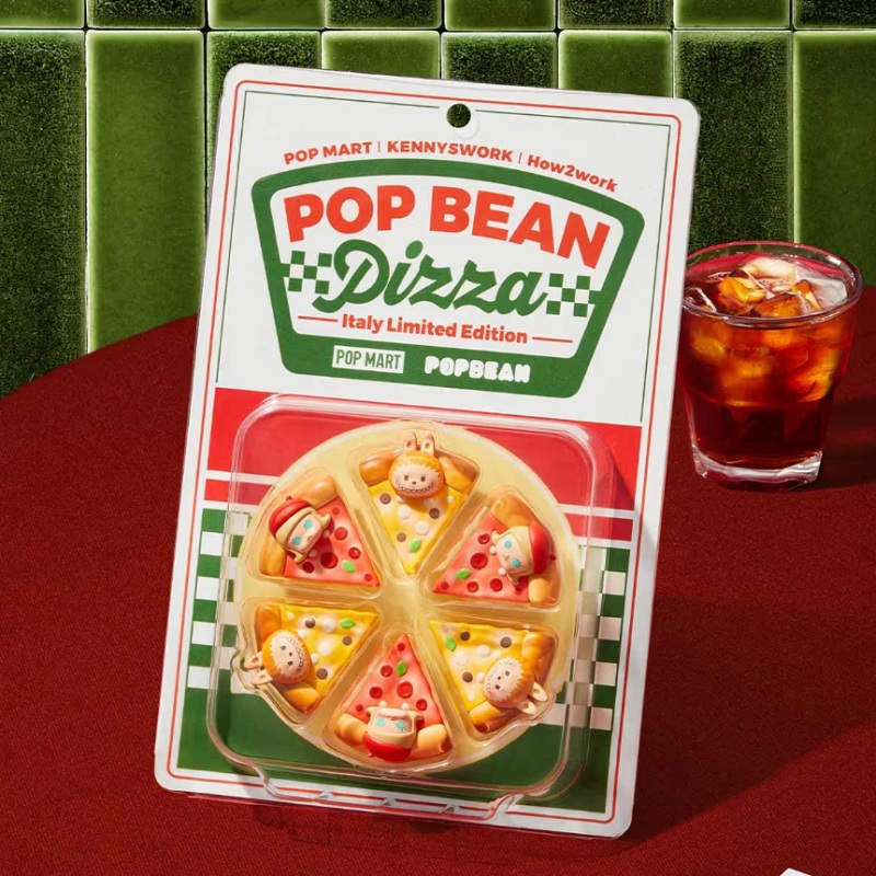 POPMART POPBEAN PIZZA Set Blister Pack (Italy Exclusive) NEW