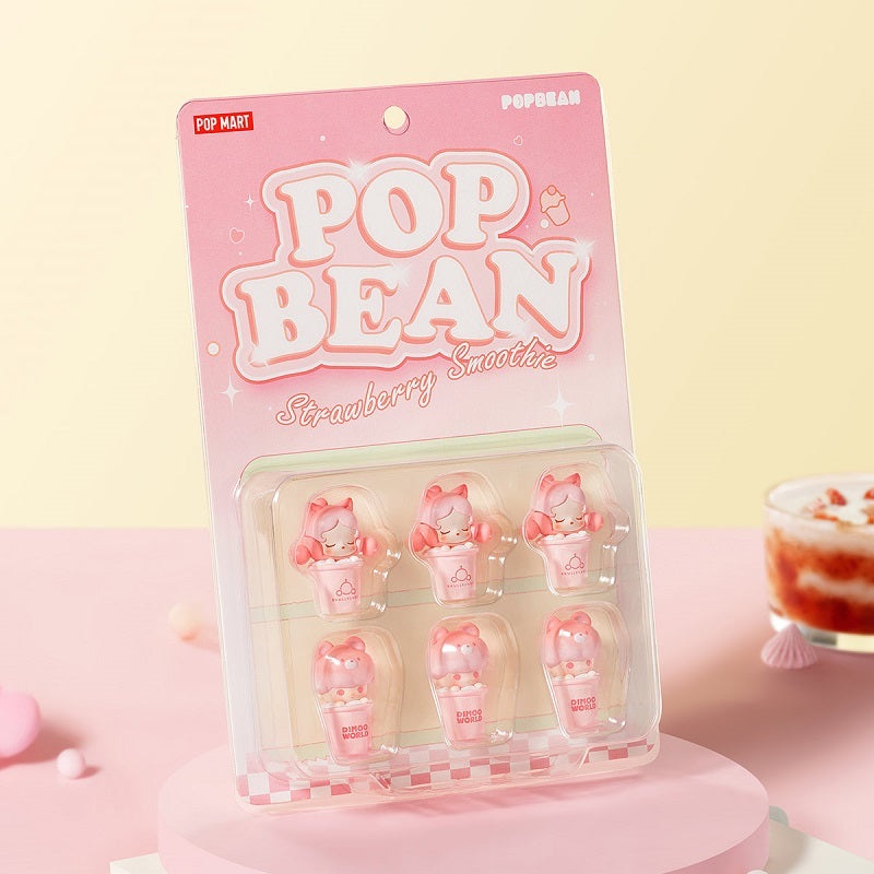 POPMART POPBEAN SKULLPANDA Dimoo Strawberry Smoothie Set (Taiwan Exclusive) NEW
