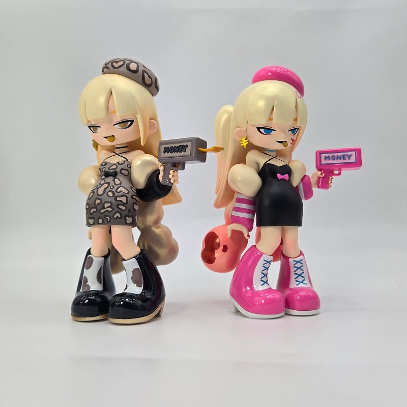 TOPTOY 6″ Yandere Girl Remove the Label (Money Queen, Secret Color, 2pc Set) NEW