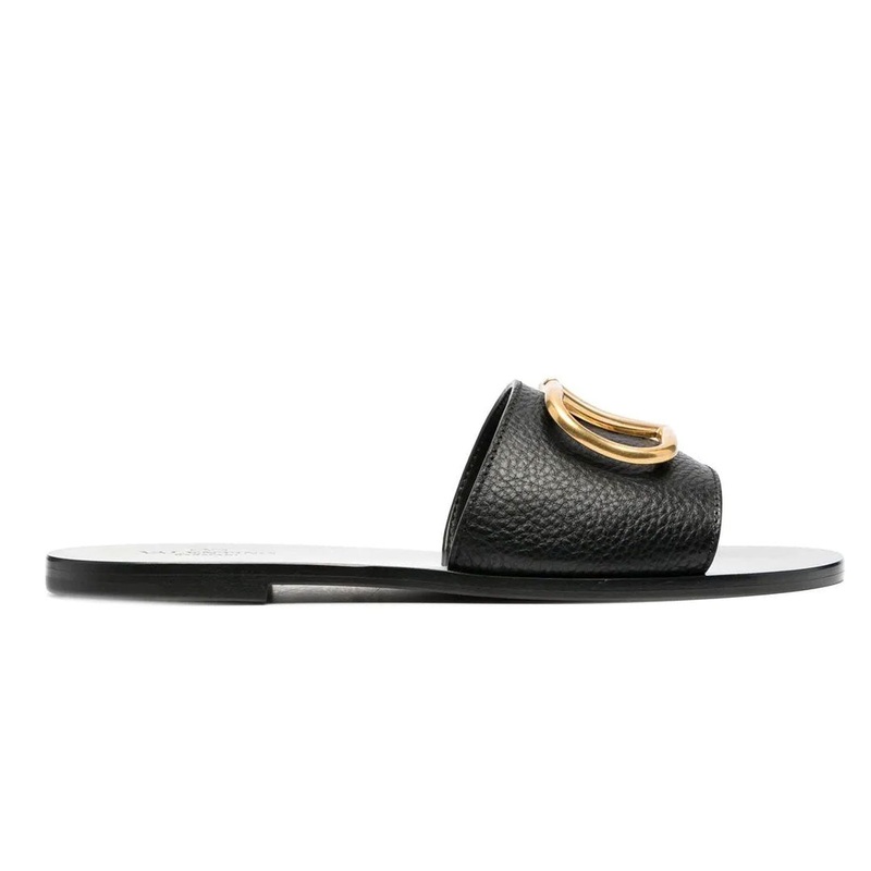 VLOGO Plaque Black Slides