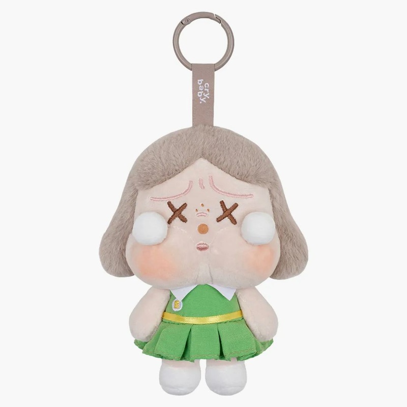 Pop Mart Crybaby Sunset Concert Series Plush Pendant Dim Green