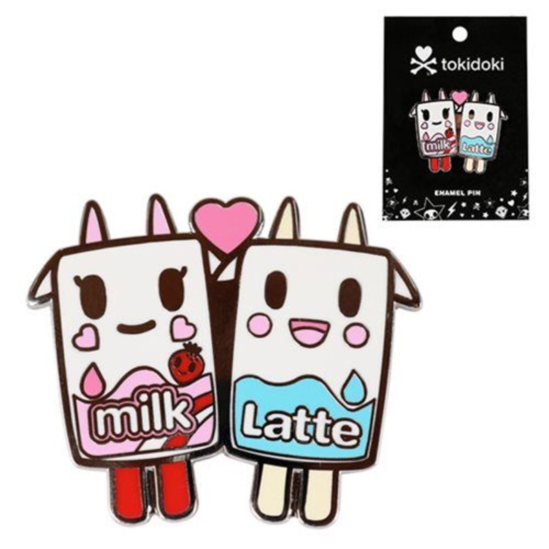 Tokidoki Strawberry Milk & Latte Moofia Enamel Pin