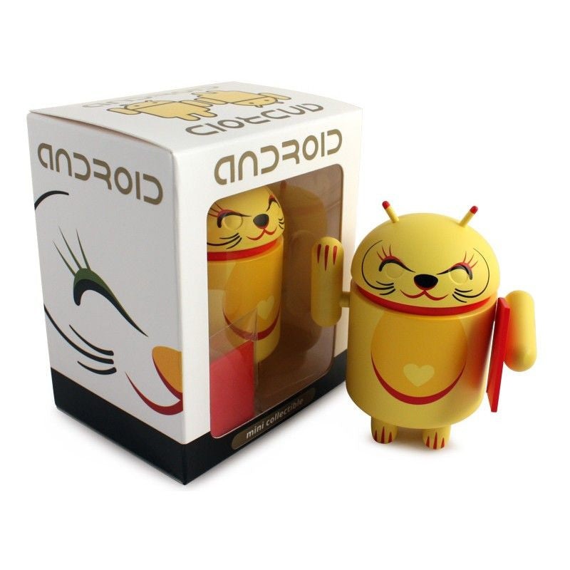 Android Mini Collectible Lucky Cat Series – Yellow Lucky Cat w/ Red Envelope