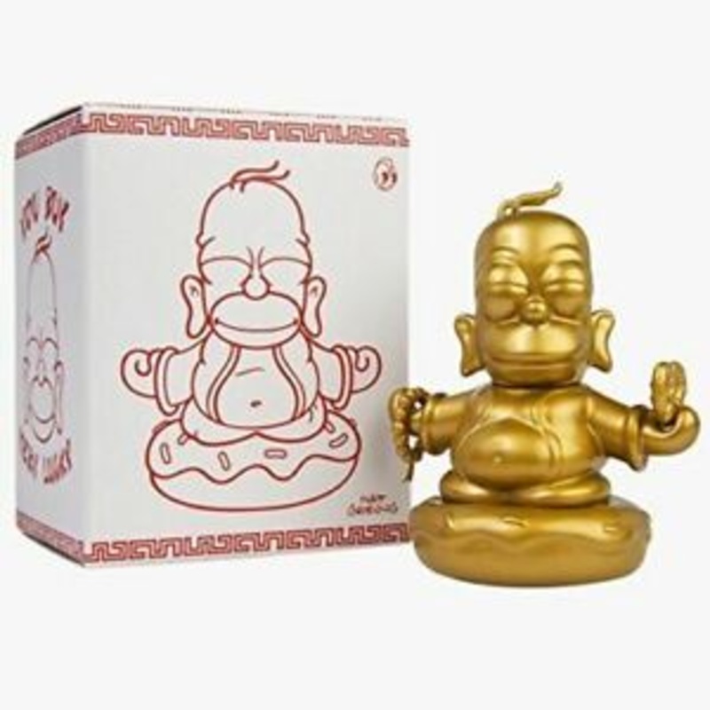 Kidrobot x Simpsons Gold Homer Buddha 3″ Figure