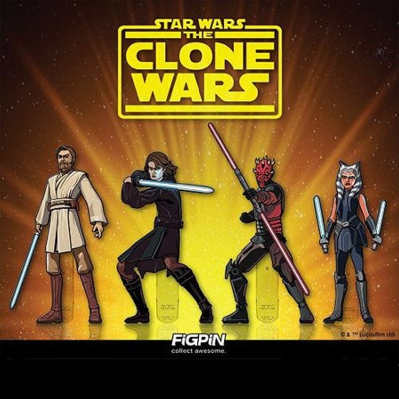 Star Wars The Clone Wars: FiGPiN Enamel Pin Complete Set of 4