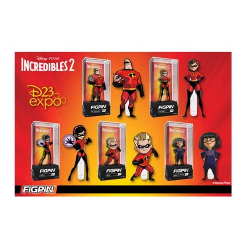 Disney and Pixar: FiGPiN Enamel Incredibles 2 – 2019 D23 Expo Set of 5