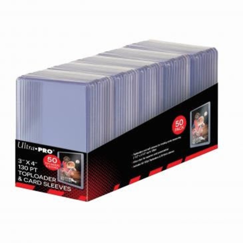 Ultra Pro 3″ x 4″ Super Thick 130 PT Toploader with Thick Card Sleeves (50ct)