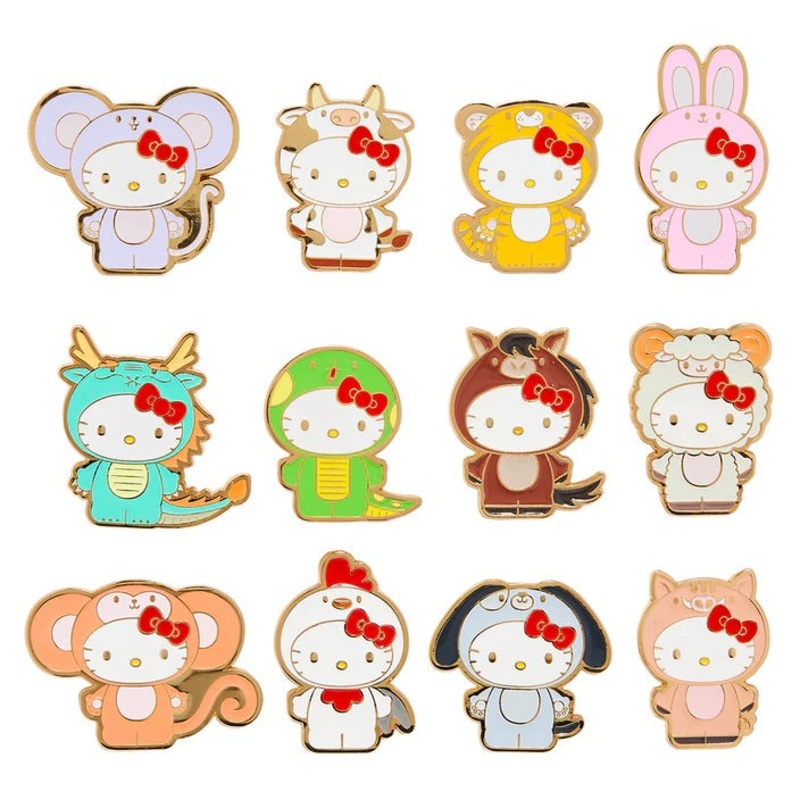 Kidrobot Hello Kitty Chinese Zodiac Enamel Pin Series (Set of 12)