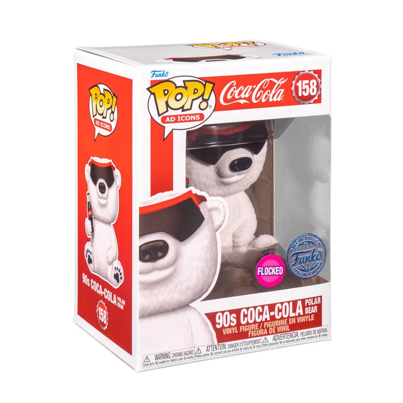 Ad Icons Pop! Vinyl Figure 90s Coca-Cola Polar Bear Flocked (Special Edition) [158]
