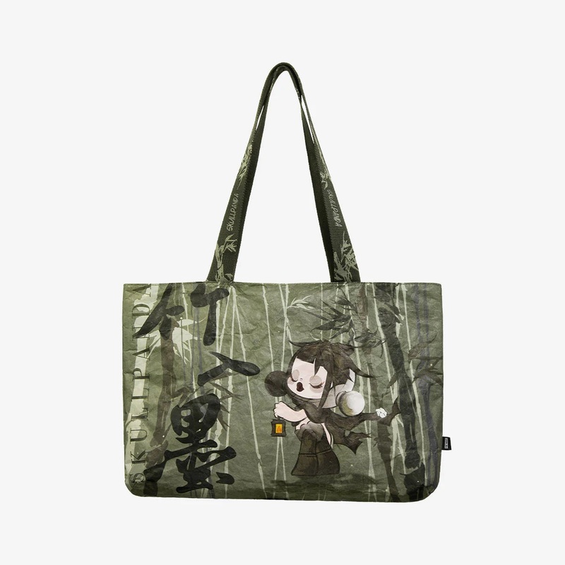 POP MART SKULLPANDA The Ink Plum Blossom Series Tote Bag